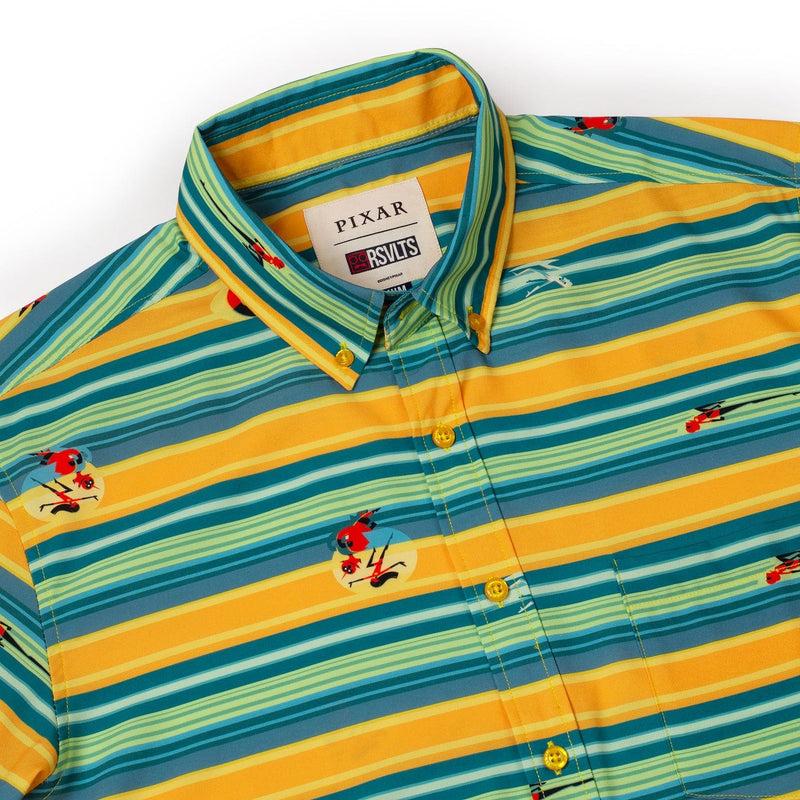 RSVLTS Never Look Back KUNUFLEX Short Sleeve Shirt in Green — detail 9
