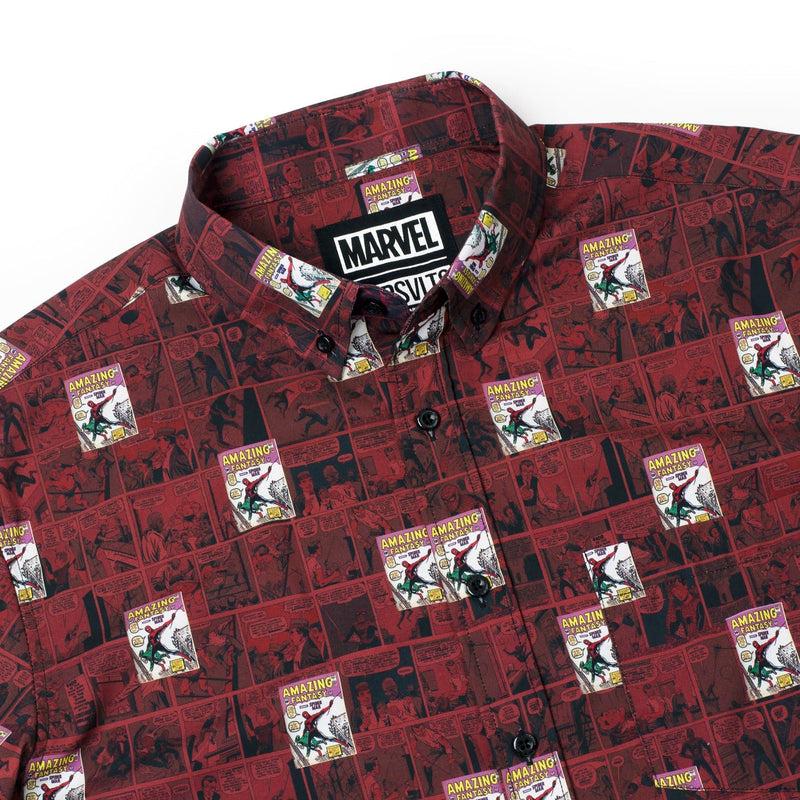 RSVLTS Amazing Fantasy KUNUFLEX Short Sleeve Shirt in Brown — detail 6