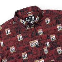 RSVLTS Amazing Fantasy KUNUFLEX Short Sleeve Shirt in Brown — detail 6