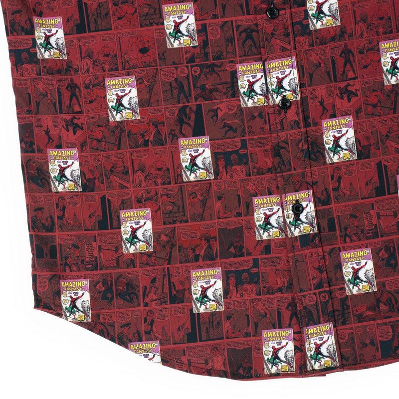 RSVLTS Amazing Fantasy KUNUFLEX Short Sleeve Shirt in Brown — detail 7