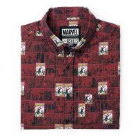 RSVLTS Amazing Fantasy KUNUFLEX Short Sleeve Shirt in Brown — detail 8