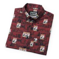 RSVLTS Amazing Fantasy KUNUFLEX Short Sleeve Shirt in Brown — detail 9