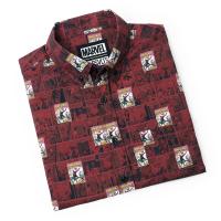 RSVLTS Amazing Fantasy KUNUFLEX Short Sleeve Shirt in Brown — detail 5