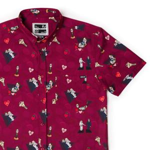 RSVLTS Heartbeets KUNUFLEX Short Sleeve Shirt in Red — front view
