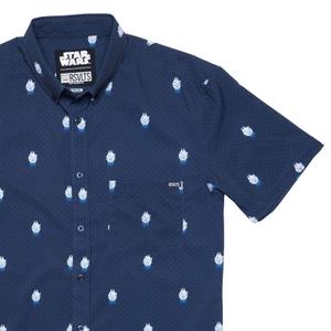 RSVLTS 12 Parsecs KUNUFLEX Short Sleeve Shirt in Blue — front view