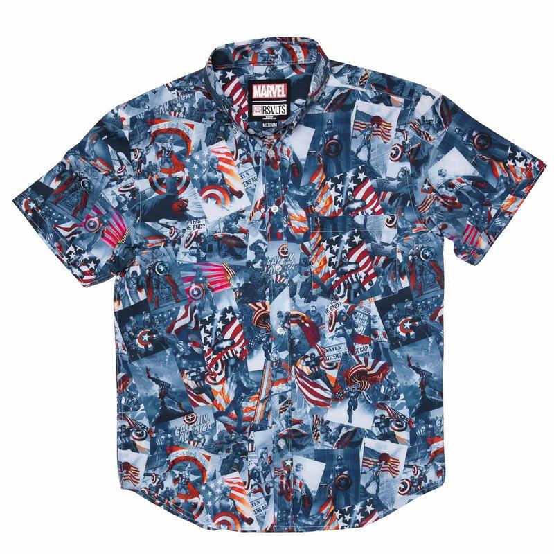 RSVLTS Sentinel of Liberty KUNUFLEX Short Sleeve Shirt in Blue — detail 3