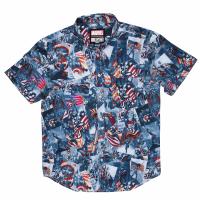 RSVLTS Sentinel of Liberty KUNUFLEX Short Sleeve Shirt in Blue — detail 3