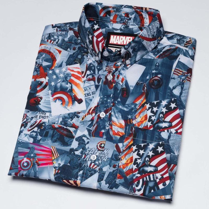 RSVLTS Sentinel of Liberty KUNUFLEX Short Sleeve Shirt in Blue — detail 9