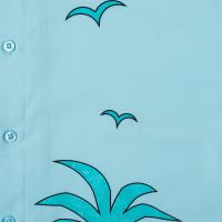 RSVLTS The Uncle Tito Camp Collar KUNUFLEX Short Sleeve Shirt in Blue — detail 5