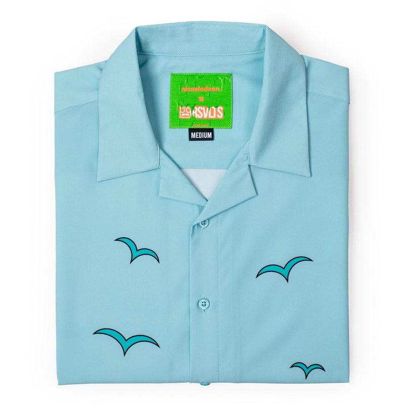 RSVLTS The Uncle Tito Camp Collar KUNUFLEX Short Sleeve Shirt in Blue — detail 6