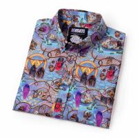 RSVLTS Age of Wonder KUNUFLEX Short Sleeve Shirt in Blue — detail 10