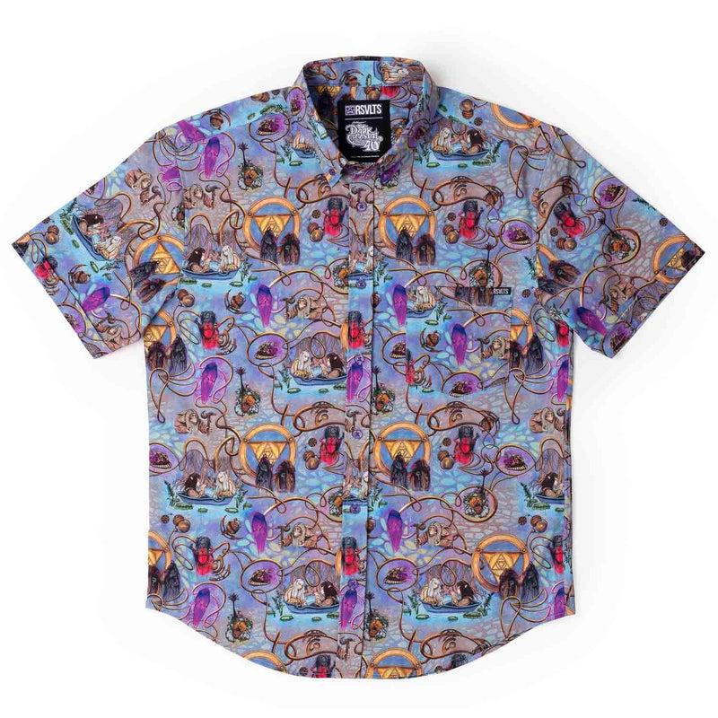 RSVLTS Age of Wonder KUNUFLEX Short Sleeve Shirt in Blue — detail 3