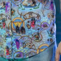 RSVLTS Age of Wonder KUNUFLEX Short Sleeve Shirt in Blue — detail 9