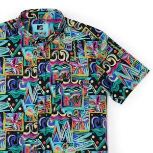 RSVLTS Panama City Beach KUNUFLEX Short Sleeve Shirt in Multicolor — front view