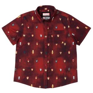 RSVLTS Lil Starks Youth KUNUFLEX Short Sleeve Shirt in Red — front view