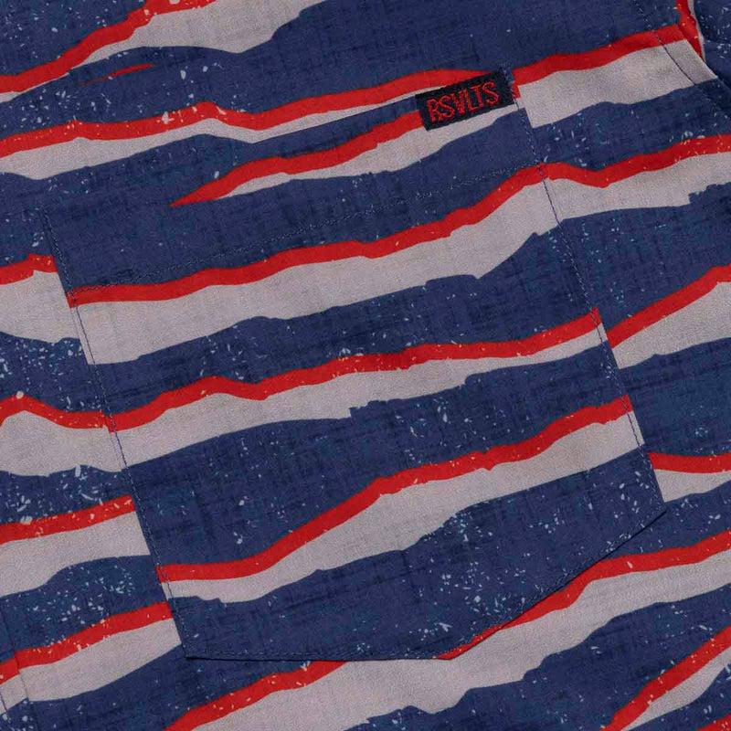 RSVLTS Wild America (Vintage) KUNUFLEX Short Sleeve Shirt in Blue — detail 3