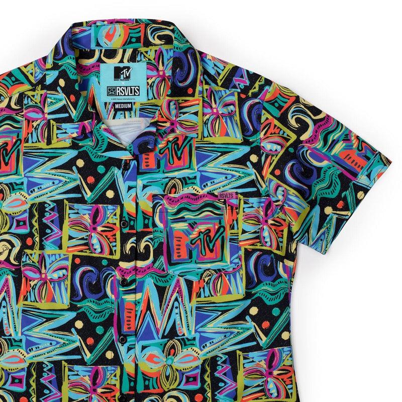 RSVLTS Panama City Beach Women's KUNUFLEX Short Sleeve Shirt in Multicolor — detail 2