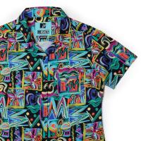 RSVLTS Panama City Beach Women's KUNUFLEX Short Sleeve Shirt in Multicolor — detail 2
