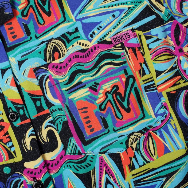 RSVLTS Panama City Beach Women's KUNUFLEX Short Sleeve Shirt in Multicolor — detail 4