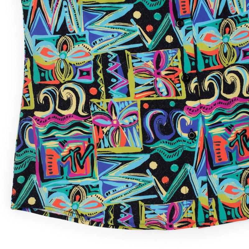 RSVLTS Panama City Beach Women's KUNUFLEX Short Sleeve Shirt in Multicolor — detail 5