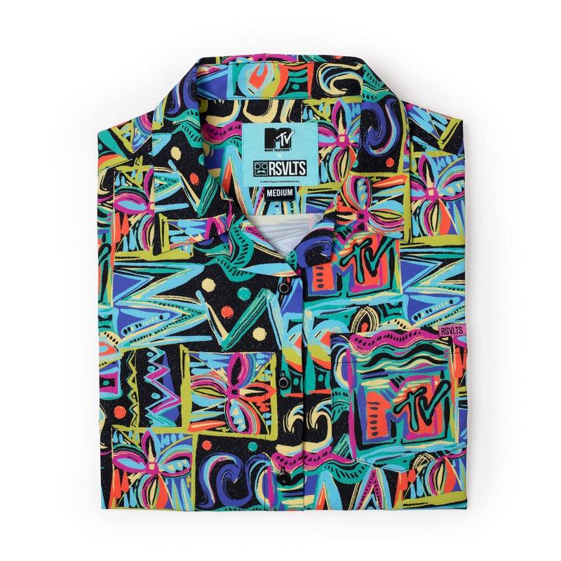RSVLTS Panama City Beach Women's KUNUFLEX Short Sleeve Shirt in Multicolor — detail 6