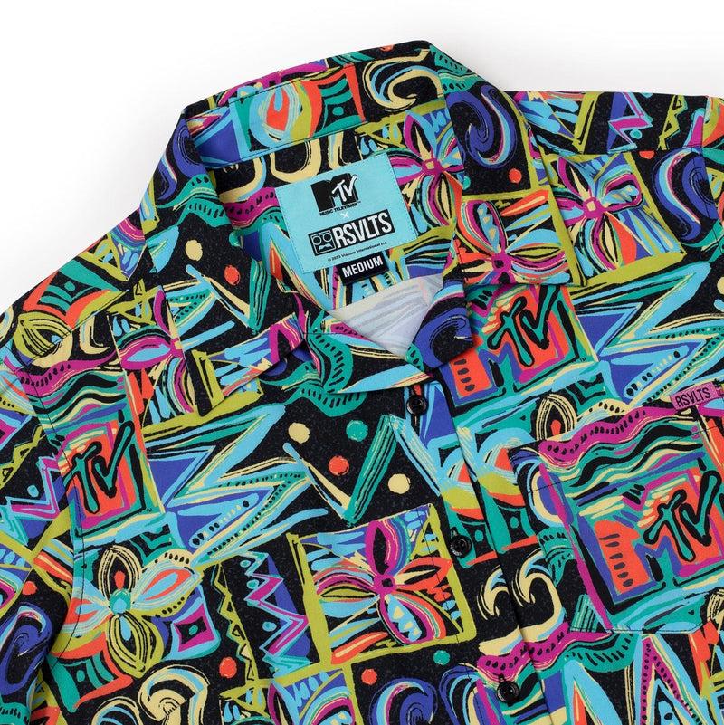 RSVLTS Panama City Beach Women's KUNUFLEX Short Sleeve Shirt in Multicolor — detail 7