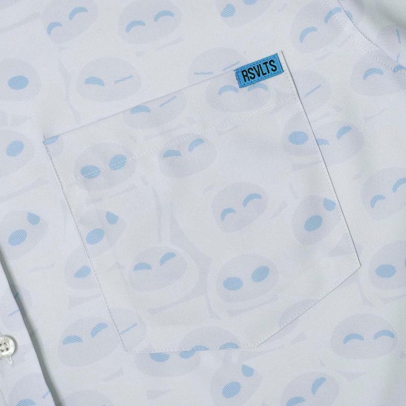 RSVLTS In Your Eyes KUNUFLEX Short Sleeve Shirt in White — detail 4