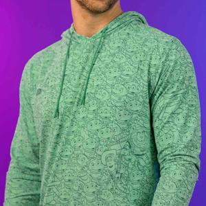 RSVLTS The Crane Escape Performance Hoodie in Green — front view
