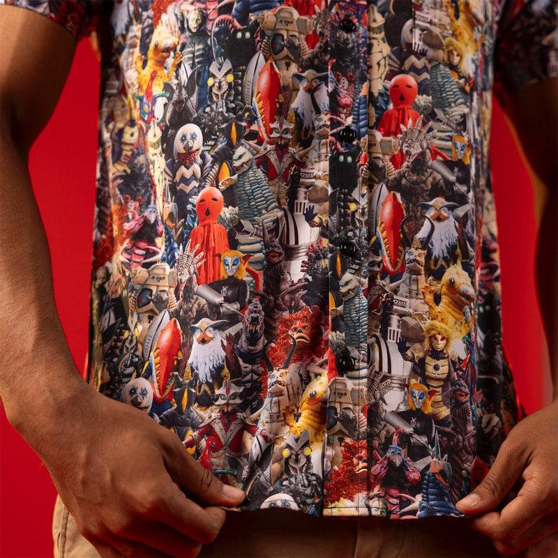 RSVLTS Ultra-Villainous KUNUFLEX Short Sleeve Shirt in Black — detail 5