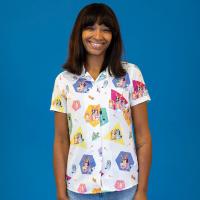 RSVLTS Magic Xylophone Women's KUNUFLEX Short Sleeve Shirt in Multicolor — detail 2