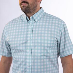RSVLTS Country Kitchen KUNUFLEX Short Sleeve Shirt in Blue — front view