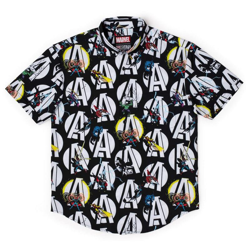RSVLTS A Is for Avengers KUNUFLEX Short Sleeve Shirt in Black — detail 3