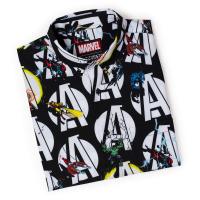 RSVLTS A Is for Avengers KUNUFLEX Short Sleeve Shirt in Black — detail 6