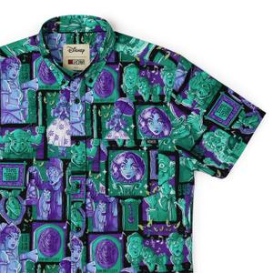 RSVLTS Haunted Houseguests KUNUFLEX Short Sleeve Shirt in Green — front view