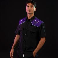 RSVLTS Fright This Way Roper Short Sleeve Shirt in Black — detail 3
