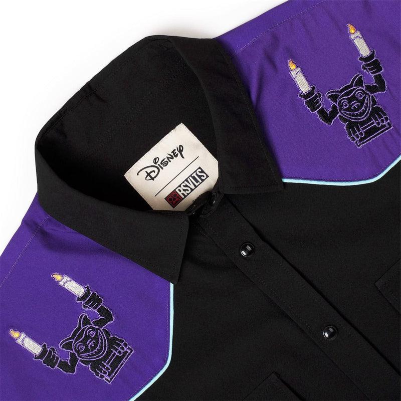 RSVLTS Fright This Way Roper Short Sleeve Shirt in Black — detail 4