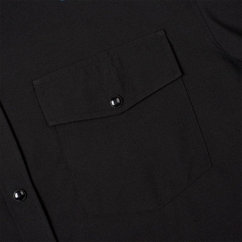 RSVLTS Fright This Way Roper Short Sleeve Shirt in Black — detail 5