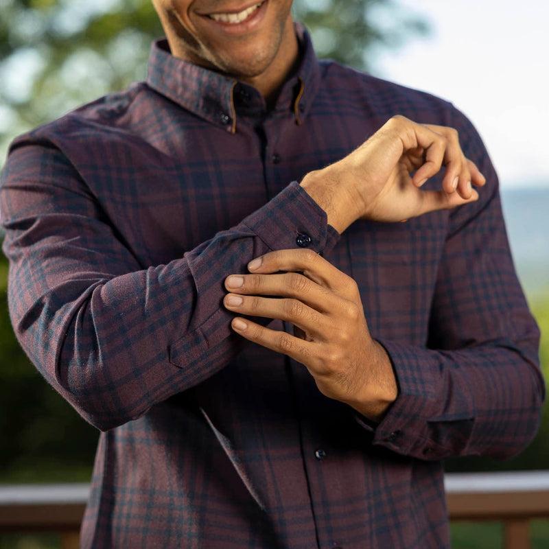 RSVLTS We Don’t Choose the Way BorlandFlex Long Sleeve Flannel (2024 Fit) in Black — detail 7