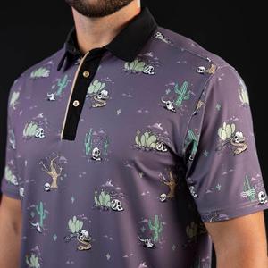 RSVLTS Skullin' It All-Day Polo in Black — front view