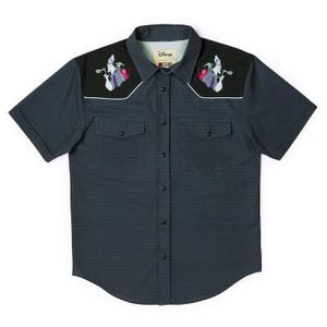 RSVLTS Dark and Gloomy Roper Short Sleeve Shirt in Black — front view