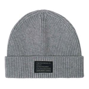 RSVLTS Merino Wool Limestone Beanie Beanie in Gray — front view
