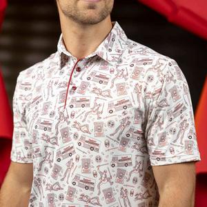 RSVLTS Chips and Chimi All-Day Polo in Red — front view