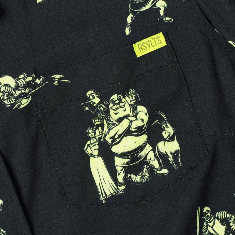 RSVLTS Ogre Fight Women's KUNUFLEX Short Sleeve Shirt in Black — detail 2