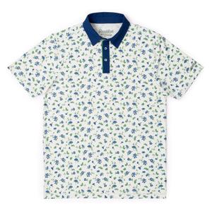 RSVLTS Grandma's Garden All-Day Polo in Blue — front view