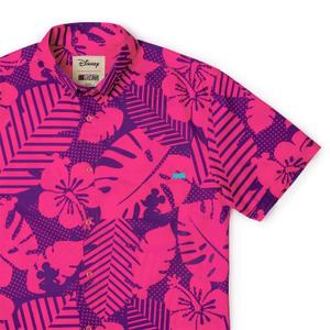 RSVLTS Lei It on Me KUNUFLEX Short Sleeve Shirt in Pink — front view