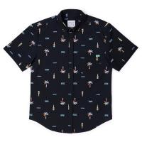 RSVLTS Cabana Nights KUNUFLEX Short Sleeve Shirt in Black — detail 2