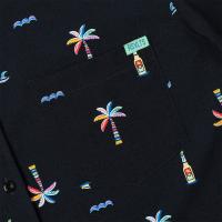 RSVLTS Cabana Nights KUNUFLEX Short Sleeve Shirt in Black — detail 3