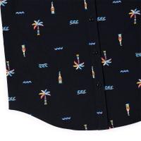 RSVLTS Cabana Nights KUNUFLEX Short Sleeve Shirt in Black — detail 5
