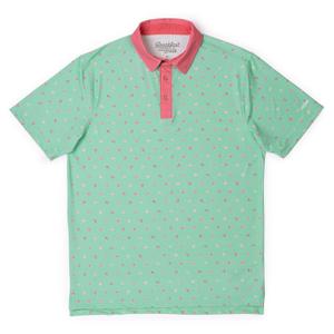 RSVLTS Georgia in Bloom All-Day Polo in Green — front view