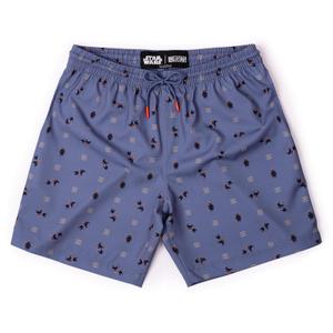 RSVLTS Darth Maul'd Hybrid Shorts in Blue — front view